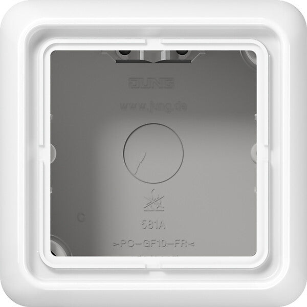 JUNG AP-Kappe 1-fach aws angeformter Rahmen CD 581 A WW