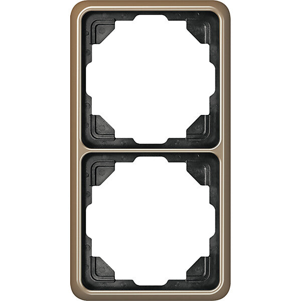 JUNG Rahmen 2-fach gold brz waage/senkrecht CD 582 GB