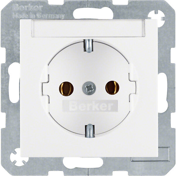 Hager/Berk Schuko-Steckdose pws + Beschriftungsfeld 47501909
