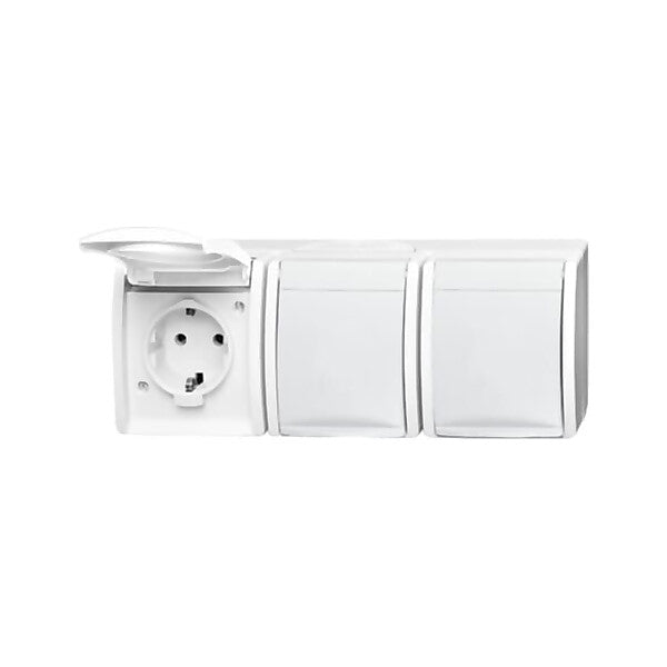 Busch-Jaeger SCHUKO-Dreifachsteckdose 2300/3 EW-54