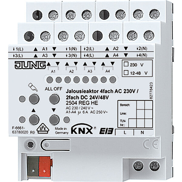 JUNG KNX Jalousieaktor REG Gehäuse 4TE 2504 REGHE