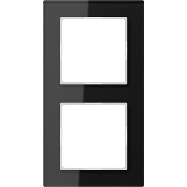 JUNG Glasrahmen 2-fach sw waage/senkrecht AC 582 GL SW