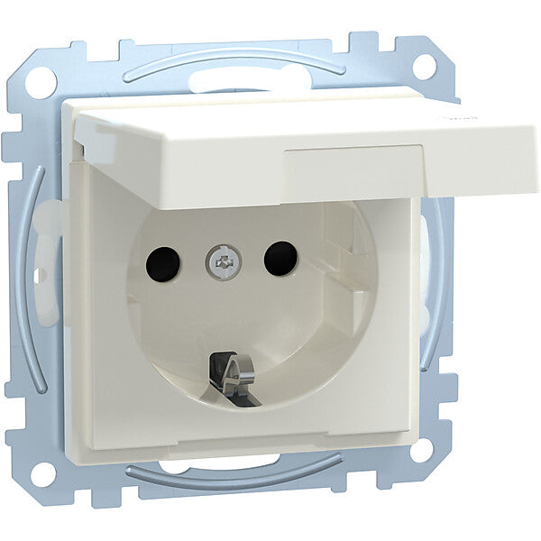 Merten SCHUKO-Steckdose pws Klappdeckel IP44 MEG2314-0319