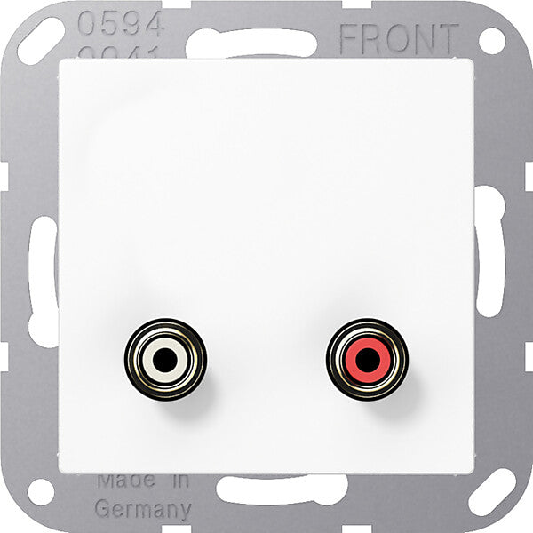 JUNG Multimedia-Anschluss aws Cinch/Miniklinke 3,5 MA A 1021 WW