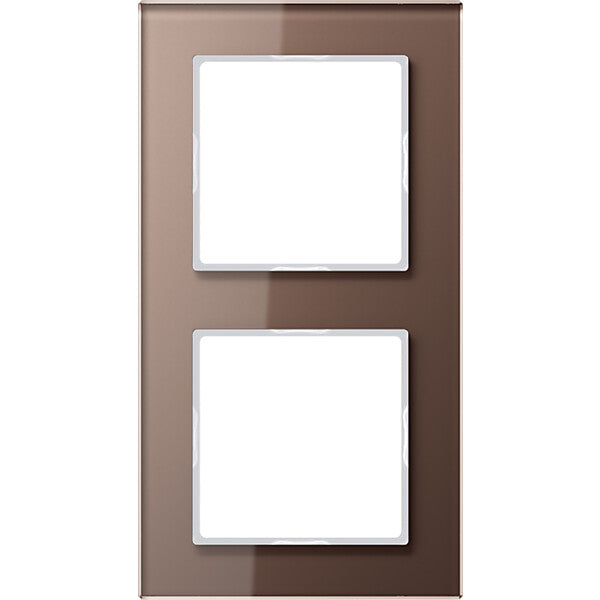 JUNG Glasrahmen 2fach mokka waage-/senkrecht AC 582 GL MO