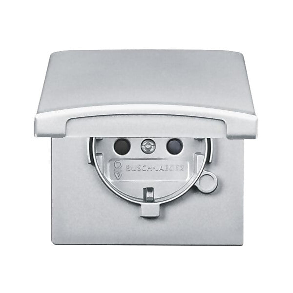 Busch-Jaeger Schuko-Steckdoseneinsatz IP44 alusilber 20 EUGKB-33-101