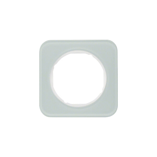 Hager/Berk Rahmen Glas/pows 1fach, rund 10112109