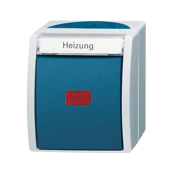 Busch-Jaeger Heiz.Notschalter AP, m.Namensschild 2601/6 SKWNH-53