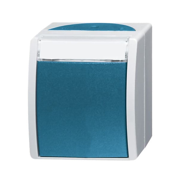 Busch-Jaeger Wechselschalter AP, m.Namensschild 2601/6 WN-53