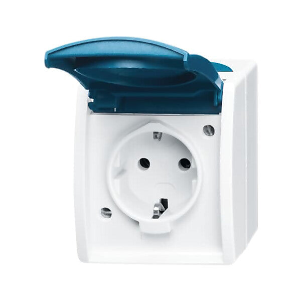 Busch-Jaeger Schuko-Steckdose mit Namensschild 20 EWN-53