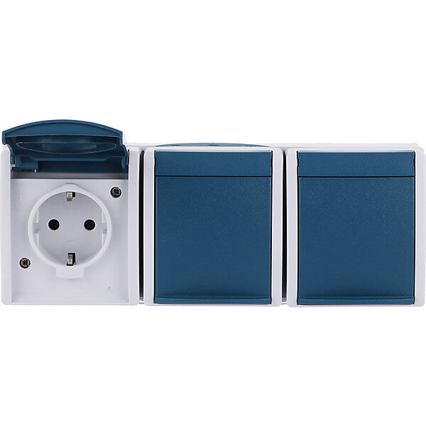 Busch-Jaeger Schuko-Steckdose 3f. waagerecht 2300/3 EW-53