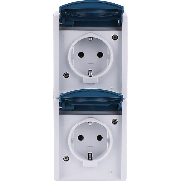 Busch-Jaeger Schuko-Steckdose 2f.gr/bgn senkrecht 20-02 EW-53
