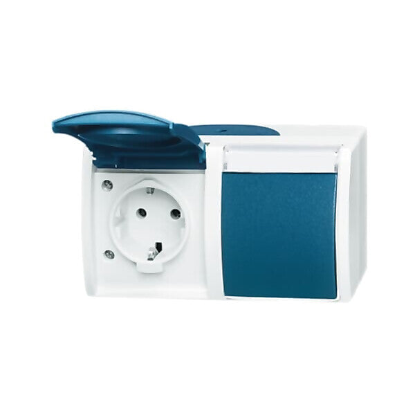 Busch-Jaeger Schuko-Steckdose 2f. waagerecht 20/2 EWN-53