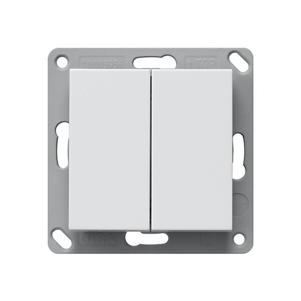 Gira Funk-Wandsend. batterielos 2fach reinweiß 242203