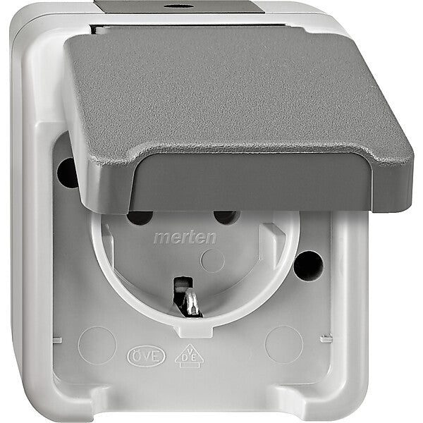 Merten SCHUKO-Steckdose lichtgrau MEG2301-8029