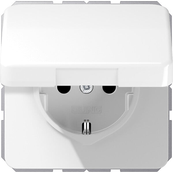 JUNG SCHUKO-Steckdose 16A 250V Klappdeckel CD 1520 BFKIKL WW