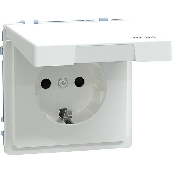 Merten SCHUKO-Steckdose lotosws mit Klappdeckel MEG2314-6035