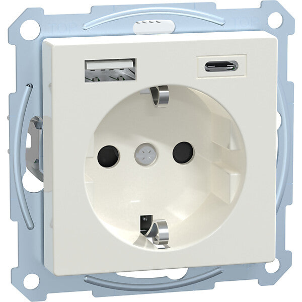 Merten Schuko Steckdose mit USB Ladegerät MEG2367-0319