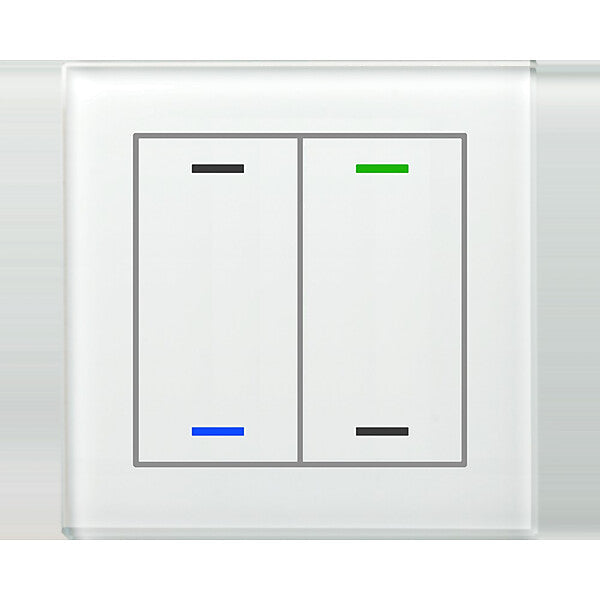 MDT technologies Glastaster II Light 2-fach RGBW, weiß, neutral BE-GTL2TW.01