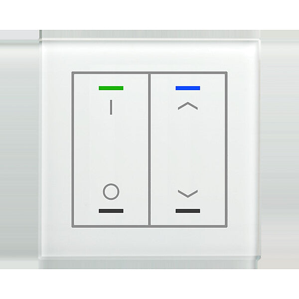 MDT technologies Glastaster II Light 2-fach RGBW,sw,Jalou,schalt BE-GTL2TW.D1