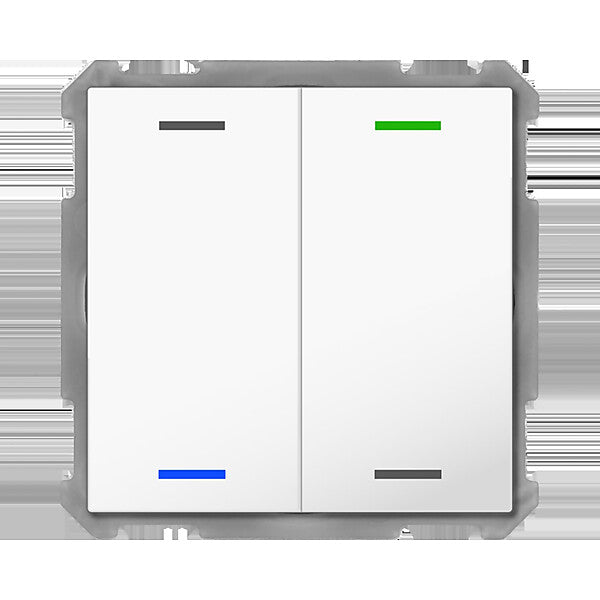 MDT technologies Taster Light 63 2-fach RGBW,Studiows,glä BE-TAL6302.01