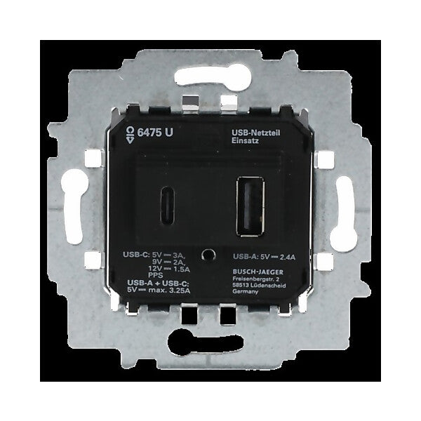 Busch-Jaeger Netzteil-Einsatz USB A+C 6475 U