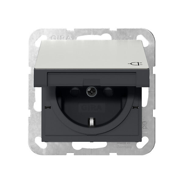 Gira SCHUKO-Steckd. KD + SH Edelstahl 4414600