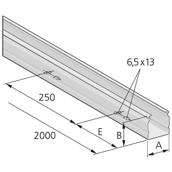 PFLITSCH Minikanal-Körper verz./blank,2m PIK K 30/30 S