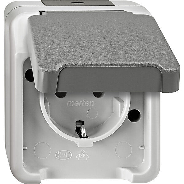 Merten SCHUKO-Steckdose lichtgrau MEG2300-8029