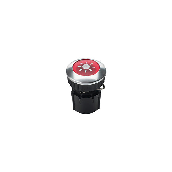 Urmet Klingeltaster rund 14,6mm Knopf rot, Hülse alu PROTACT 101 LED