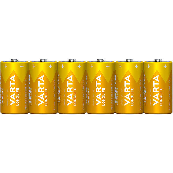 VARTA Batterie Longlife C Baby, R14, Al-Mn 4114 Fol.6