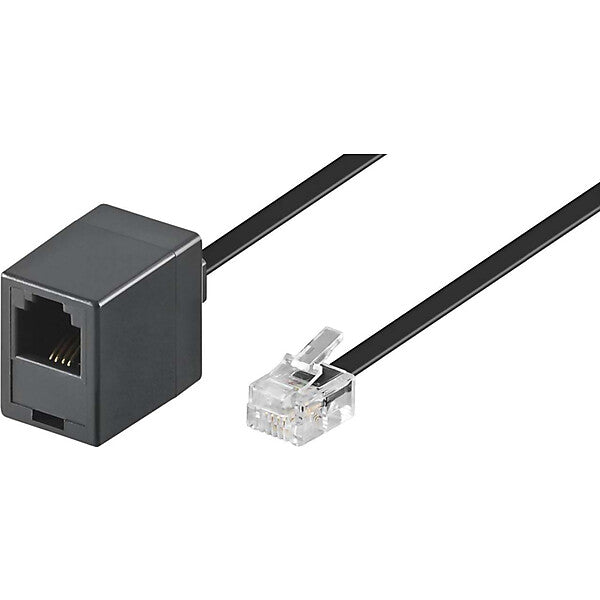 Goobay RJ11 Verlängerungskabel 6m,sw,St/Bu 68260
