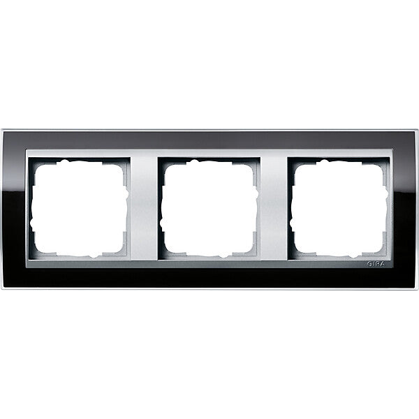 Gira Abdeckrahmen 3fach klar schwarz 0213736