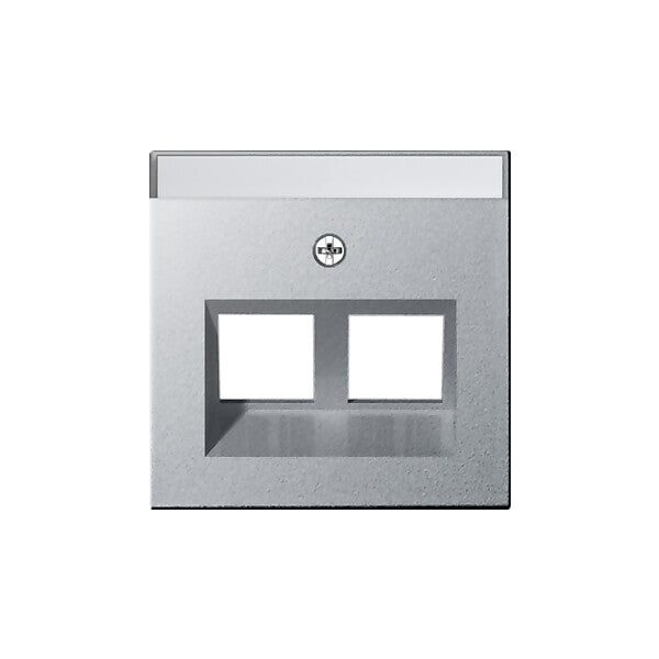 Gira Abdeckung Modular Jack 30Grd 2fach alu 264026