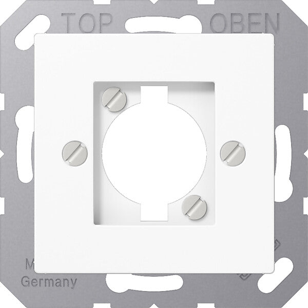 JUNG Abdeckung f. XLR-Steckdose alpinweiß A 568-1 BF WW