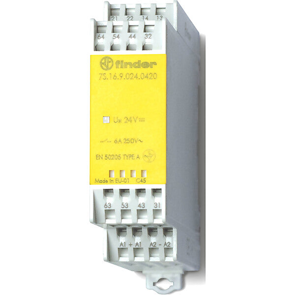 Finder Relaismodul 4S, 2Ö, 6A 7S.16.8.230.5420