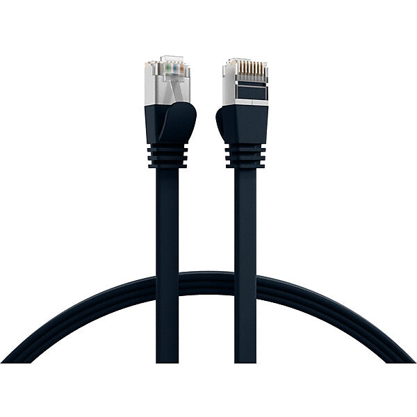 EFB-Elektronik Flachkabel U/FTP Cat.6A RJ45 schwarz 3,0m K5545SW.3