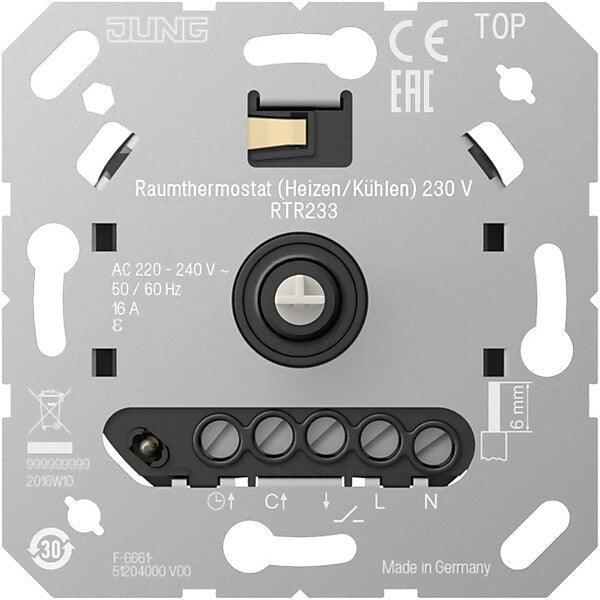 JUNG Raumthermostat (Heizen/Kühlen) 230V RTR233