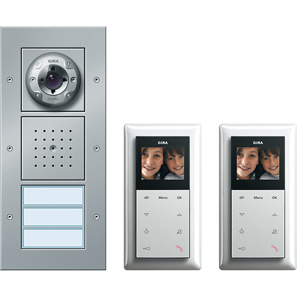 Gira Zweifam.haus-Paket Video alu 049546