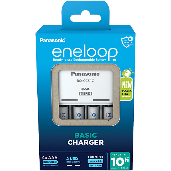 Hückmann Ladegerät BQ-CC51 eneloop inkl. 4xAAA 800mAh K-KJ51MCD04E