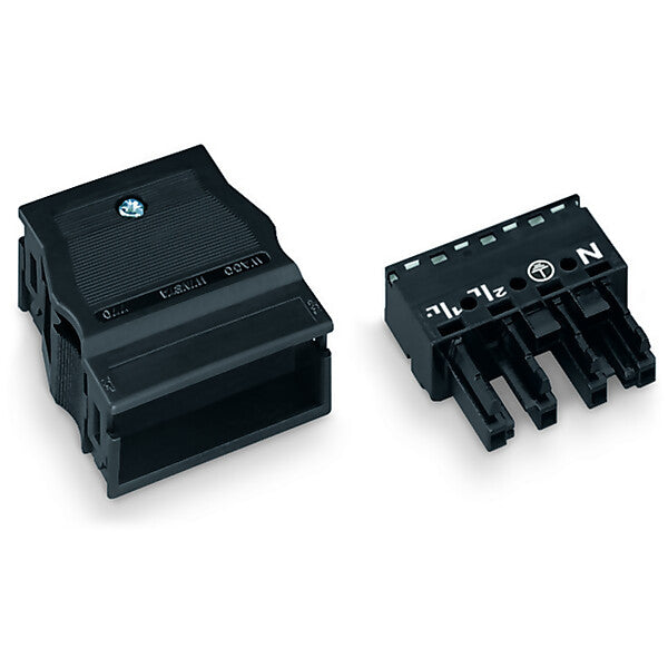 WAGO Buchse 2x0,5-4mmq schwarz 770-104