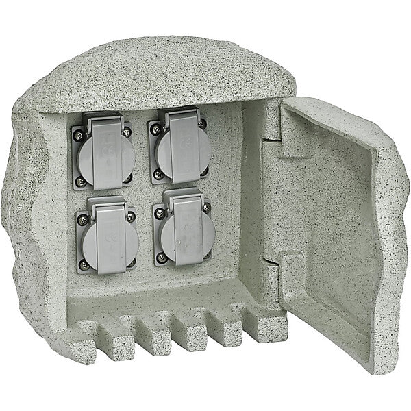 EVN-Lichttechnik Gartenenergieverteiler Steinform 4-fach 230 418