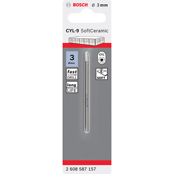 Bosch Elektrowerkzeuge Fliesenbohrer CYL-9 Ceramic, 3 x 70 mm 2608587157