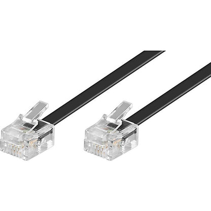 Goobay RJ11 Anschlußkabel 15m,sw,St/St 50320