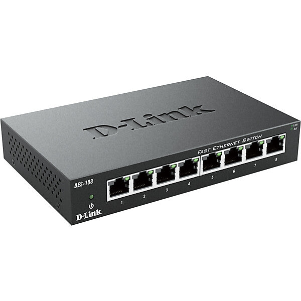 D-Link 8-Port Switch Layer 2, 10/100Mbit DES-108/E
