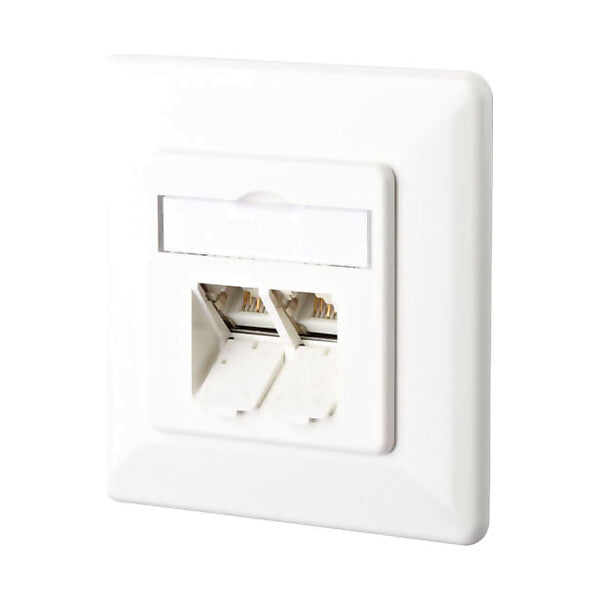 METZ CONNECT Anschlussdose,Kat.6 2xRJ45,UP,rws TN E-DATC6-2UP-rws