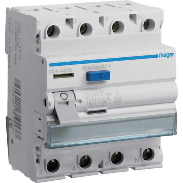 Hager FI-Schutzschalter 4P 40A 100mA CEA440D