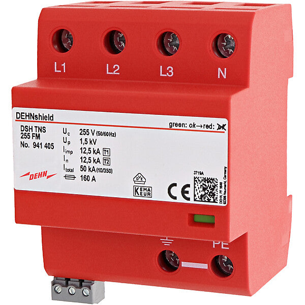DEHN Kombi-Ableiter TN-S-Sys., Typ 1+2 DSH TNS 255 FM