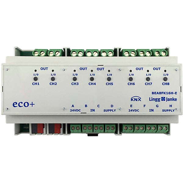 Lingg & Janke Binär-Ein/-Ausgang eco+ 8-fach 230VAC/DC 16A BEA8FK16H-E