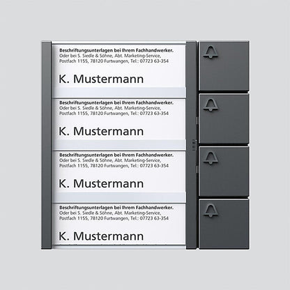 Siedle Tasten-Modul dgr/gli TM 612-4 DG